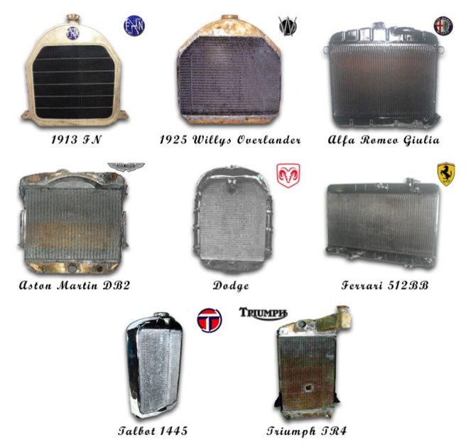List of Antique car radiator restoration 1950s